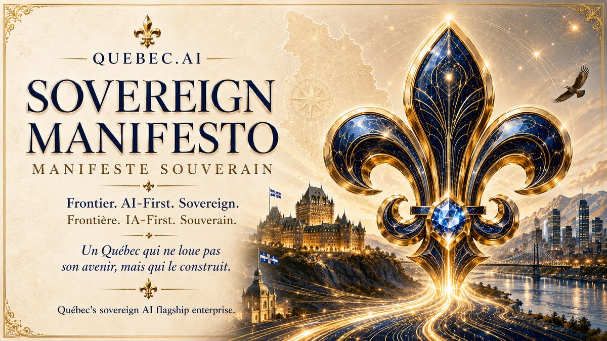 Sovereign Manifesto / Manifeste souverain visual card.